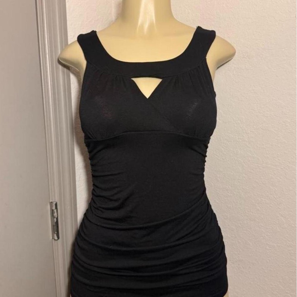 Body Central Y2K Black cut out tank top